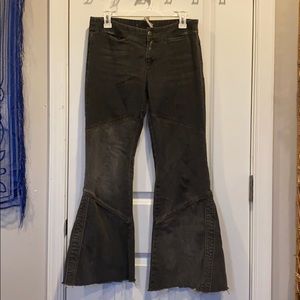 Free people flare denim short length